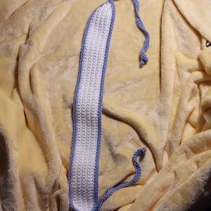 Purple and White Handmade Crochet Headband